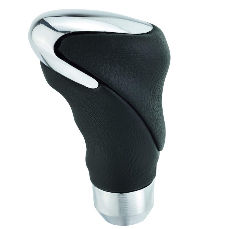 Abfer Car Gear Shift Knob Leather Stick Shifter Knobs Head Replacement Fit for Most Manual Vehicles, Black - Image 1